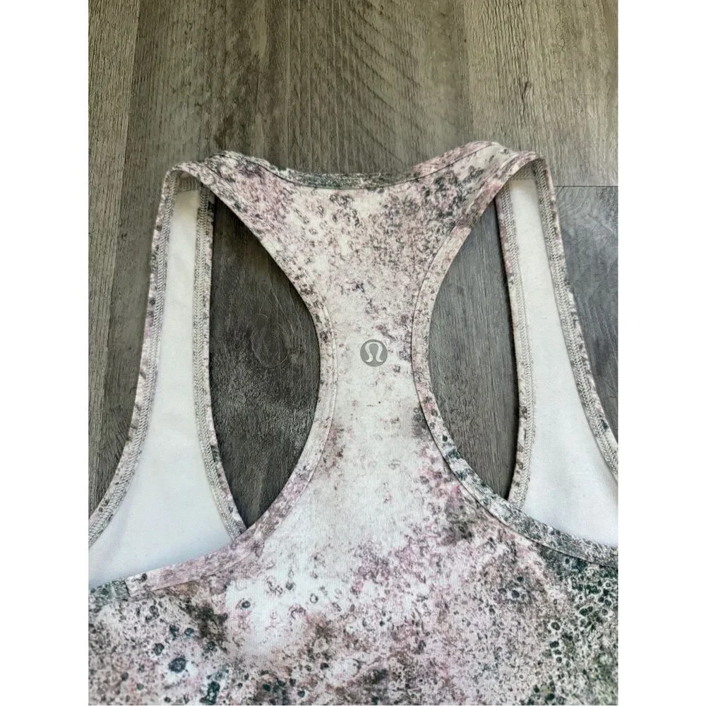 Lululemon Cool Racerback Tank Top Sugar Crush Multi 6 Workout